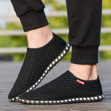 Men's Casual Shoes Summer Breathable Air Mesh Shoes Slip-On Style Shoes Sneakers Footwear