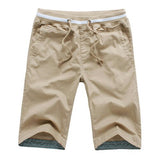 Cotton Men's Shorts Homme Beach Slim Fit Bermuda Masculina Joggers 6 Colors Male Mart Lion khaki M 