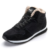 Men's Boots Winter Shoes Keep Warm Ankle Hombre Leather Winter Plush Winter Sneakers Mart Lion Black 4 