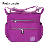 Nylon Women Messenger Bags Small Purse Shoulder Bag Female Crossbody Bags Handbags Bolsa Tote Beach Mart Lion Pretty purple  