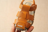 Leather sandals boys summer 100% soft leather boys and girls beach shoes children sports princess Mart Lion   