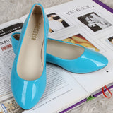 Leather Flat Shoes Pointed Toe Woman Loafers Autumn Casual Shoes Women Flats Candy Color Sweet Flats Mart Lion   