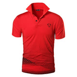 Jeansian Men's Sport Tee Shirt Poloshirt T-shirts Short Sleeve Golf Tennis Badminton LSL195 Mart Lion Red S 