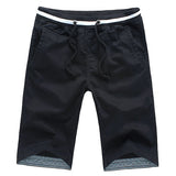 Cotton Men's Shorts Homme Beach Slim Fit Bermuda Masculina Joggers 6 Colors Male Mart Lion black blue M 