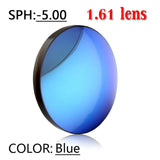 Myopia Minus Prescription Polarized Lens Designer Optics Polarized Sunglasses Men's Driving mirror NX Mart Lion silver-blue lens-500  