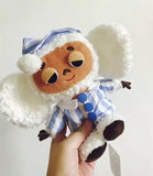 cheburashka plush toy big eyes monkey with clothes doll Russia Anime baby kid sleep appease doll toys for children Mart Lion about 18cm white sleepy cloth 