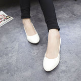 Leather Flat Shoes Pointed Toe Woman Loafers Autumn Casual Shoes Women Flats Candy Color Sweet Flats Mart Lion   