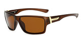 Long Keeper Night Vision Sunglasses Polarized Men's Women Eyes Protect UV400 Black Square Unisex gafas de Mart Lion Brown Brown  