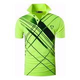 jeansian Men's Sport Tee Polo Shirt Golf Tennis Badminton Dry Fit Short Sleeve Black2