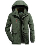 Fur Hooded Winter Jacket men's Warm Wool Liner Jackets Coats Windbreaker snow ski Parkas Mart Lion military L 