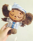 cheburashka plush toy big eyes monkey with clothes doll Russia Anime baby kid sleep appease doll toys for children Mart Lion about 18cm brown close cloth 