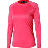 Jeansian Women's UPF50 + UV Outdoor Sport Tee Shirt T-Shirt Long Sleeve Sun Protection Beach Summer SWT246 LightBlue