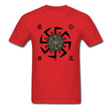 Men's T Shirt Mexico Kolovrat Symbol Legend of Kolovrat Sparta Warrior White Cool 3D Print Movie Mart Lion Red XS 