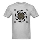 Men's T Shirt Mexico Kolovrat Symbol Legend of Kolovrat Sparta Warrior White Cool 3D Print Movie Mart Lion Gray XS 