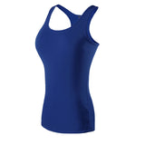 Tops Women Sport top Quick Dry Zumba shirt Sleeveless Sport Shirt Gym Top Tank top fitness workout shirt Mart Lion Blue S 