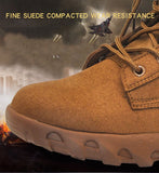 Men's Tactical Combat Boots Outdoor Hiking Shoes Male Desert Boots Male Military Army Boots with Side Zipper Mart Lion   