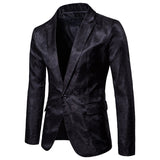 Men's Casual Slim Suit Sets printed Tuxedo Wedding formal dress Blazer stage performances Suit Mart Lion   