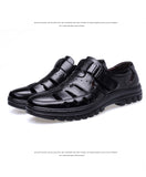 Men's Sandals Genuine Leather Summer Shoes Ventilation Casual Sandals Non-slip Mart Lion   