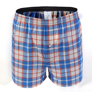 Men's Panties 8 pcs/lot Underwear Cotton Classic Plaid Boxers Loose Shorts Panties Breathable Home boxer homme Mart Lion   