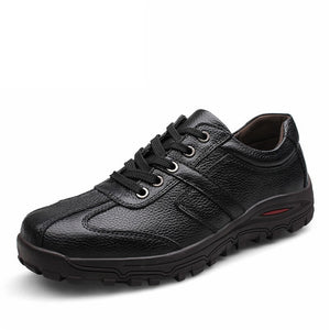 Men's Shoes Genuine Leather Outdoor Casual Leather Shoes Mart Lion black 6.5 