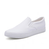 Men Shoes Autumn PU Leather Slip On Light Breathable Sneakers Vulcanized Mart Lion White 6 