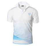 jeansian Men's Sport Tee Polo Shirts Golf Tennis Badminton Dry Fit Short Sleeve Black2
