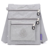 Nylon Multifunction Handbag For Women Waterproof Crossbody Multi Pocket Bag Lady Cell Phone Clutch Lightweight Shoulder Mart Lion Gray 24cm 