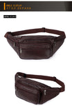  Genuine Leather Waist Bag men's Waist Pack Waist Bag Funny Pack Belt Chain Waist Phone Pouch Bolso Mart Lion - Mart Lion