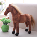 Simulation Horse Plush Toy 4 Styles Stuffed Animal Dolls Classic Toys Kids Birthday Gift Home Decor Prop Toy Mart Lion 28 cm (vertical ) 2 