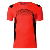 Jeansian Men's T-Shirt Sport Short Sleeve Dry Fit Running Fitness Workout Black Mart Lion LSL194-OrangeRed US S China