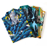 Men's Hawaiian Shirt Casual Colorful Printed Beach Aloha Short Sleeve Camisa Hawaiana Hombre Mart Lion   