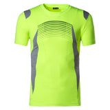 Jeansian Men's T-Shirt Sport Short Sleeve Dry Fit Running Fitness Workout Black Mart Lion LSL194-GreenYellow US S China