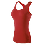 Tops Women Sport top Quick Dry Zumba shirt Sleeveless Sport Shirt Gym Top Tank top fitness workout shirt Mart Lion Red S 