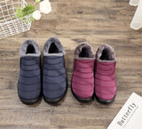 Men's Snow Boots Ankle Winter Unisex Couples Solid Color Plush Inside Anti Skid Bottom Warm Mart Lion   