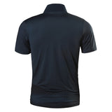 jeansian Men's Sport Tee Polo Shirt Golf Tennis Badminton Dry Fit Short Sleeve Black2