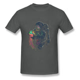 Men's T-shirts JellySpace Novelty Design Jellyfish Astronaut Print Summer Clothes Cotton Top Tee Mart Lion dark grey XS 