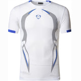 Jeansian Men's T-Shirt Sport Short Sleeve Dry Fit Running Fitness Workout Black Mart Lion LSL187-White US S China