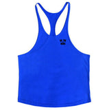 Muscleguys Brand Clothing Fitness Vest Gyms Singlet Y Back Tank Top Men's Stringer Canotta Bodybuilding Sleeveless Muscle Tanktop Mart Lion blue 27 M 