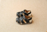 Leather sandals boys summer 100% soft leather boys and girls beach shoes children sports princess Mart Lion   