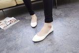 Leather Flat Shoes Pointed Toe Woman Loafers Autumn Casual Shoes Women Flats Candy Color Sweet Flats Mart Lion   