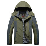 Men's Waterproof Windproof Hood Breathable Jackets Men's coats Autumn Outdoor Mountain Raincoat  clothing Mart Lion military L 