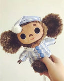 cheburashka plush toy big eyes monkey with clothes doll Russia Anime baby kid sleep appease doll toys for children Mart Lion about 18cm brown round cloth 