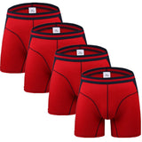 4pcs/lot Men's Underwear Long Boxers Panties Boxershort Calzoncillos Men's Underpants Boxer Hommes Modal Hombre Mart Lion RRRR M Waist 66 to 76cm 