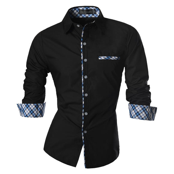 jeansian Autumn Features Shirts Men's Casual Jeans Shirt Long Sleeve Casual