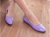 Leather Flat Shoes Pointed Toe Woman Loafers Autumn Casual Shoes Women Flats Candy Color Sweet Flats Mart Lion   