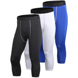 Men's Pants Commpression Sport Tights Fitness Workout Stretch Breathable Gym Leggings Quick Dry Running Tights Mart Lion black white blue S China