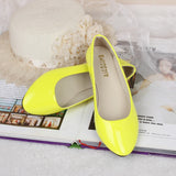 Leather Flat Shoes Pointed Toe Woman Loafers Autumn Casual Shoes Women Flats Candy Color Sweet Flats Mart Lion   