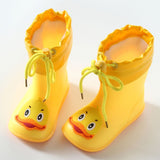 OChildre Rubber Boots Kids PVC Baby Girls Jelly Cute Bowknot Rain Waterproof Ankle Mart Lion   