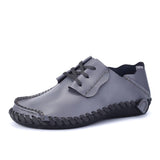 Men's Leather Shoes Casual Autumn Shoes Designer Casual Breathable Comfort Loafers Mart Lion gray 6.5 