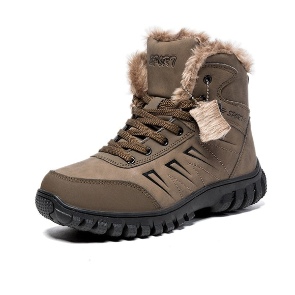  Winter Outdoor Sneakers Men's Snow Boots keep Warm Plush Plush Ankle Snow Work Casual Shoes Mart Lion - Mart Lion